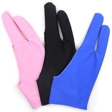 3 Pack Digital Artist Gloves 2 Finger Free Size Drawing Tablet Pen Display Anti