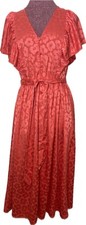 Kate Spade Rambutan Poppy Field Jacquard Women's Orange Dress Size 10
