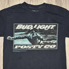 Bud Light Posty Co Shirt Mens Small Black Post Malone Concert Tour Graphic 2019
