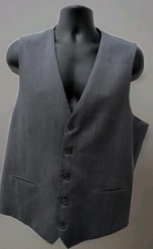 Men  s Egara 2XL XXL Wool Vest medium gray adjustable backstrap prom wedding EUC