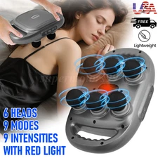 Massage Gun Deep Tissue Massager 6 Head 9 Modes 9 Speed Levels Muscle Relax NEW