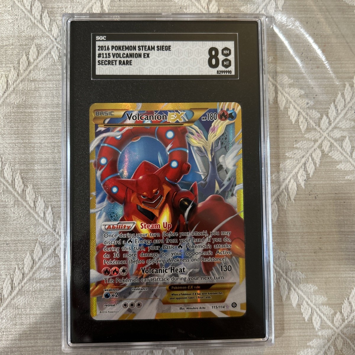 激レア!!★S.A.L. - Stressin★RARE UNDERGROUND Volcanion EX (Secret) 115/114 XY - Steam Siege Holo for sale