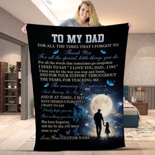 Custom To My Dad/Grandpa Thank You For All The Special Little Things Blanket