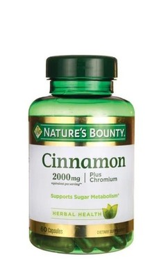 Nature's Bounty Cinnamon Plus Chromium 2,000 mg 60 Caps