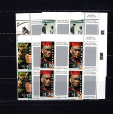 New Zealand 1379-82 Cinema Films Blocks 4 1996 MNH Complete Set LG
