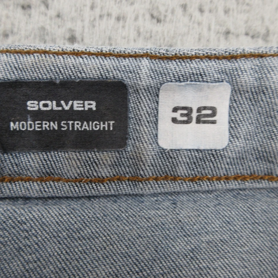 Volcom Jeans Mens 32x30 Solver Modern Straight Blue Denim Skate Surf - Image 3 of 4