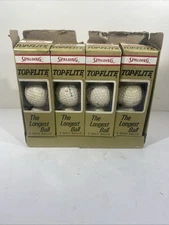 4 Packs Vintage Spalding Top-Flite Longest Balls New 1976 16 Balls Box Damage