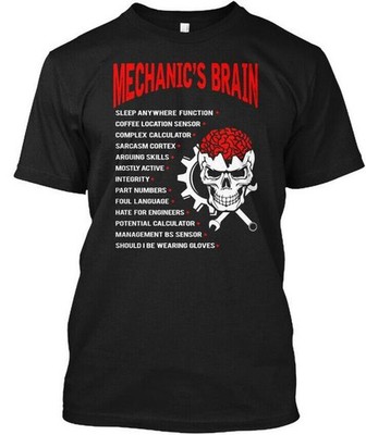 Mechanics Brain - Sleep T-Shirt Made in the USA Size S to 5XL