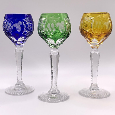 Vintage 3x Nachtmann Traube Gläser Kristall facettiert Sammlerstücke