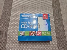 CD-RW Memorex High Speed Blank CD-RW Disk 5PK 12x 700 MB 80 Min New Sealed
