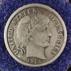 Rare Beautiful 1914-S U.S. Barber Dime (SILVER) KM 113