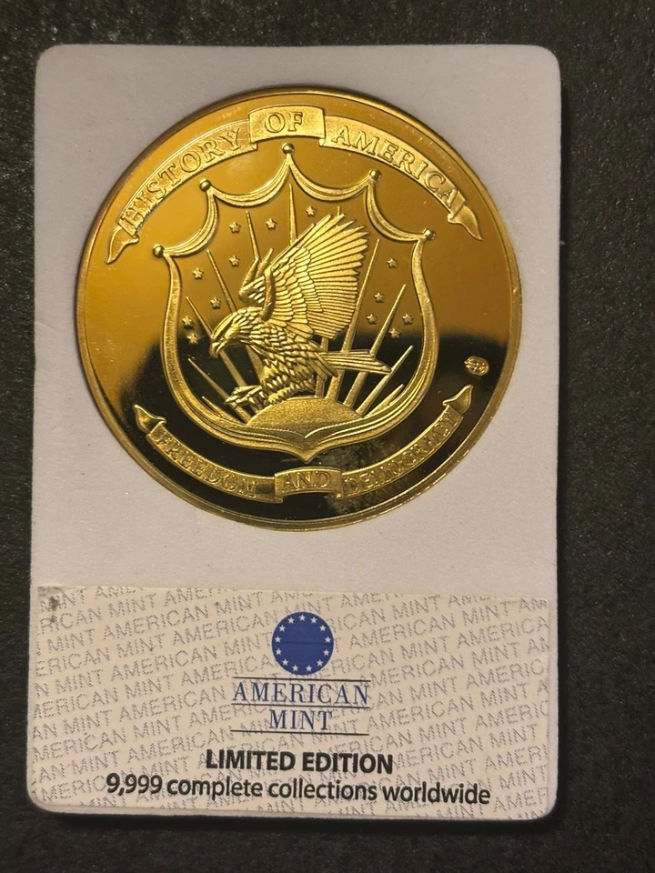 SYMBOLS OF FREEDOM ARCHIVAL COLLECTION STATUE OF LIBERTY COIN 24k Gold Plated - Image 3 of 4