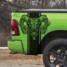 Skull Fits Ram Bed Side Stripe Tailgate Vinyl Decal Vehicle Graphic Pickup Truck