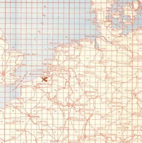 Russian Soviet Military Topographic Map - GENT (Belgium), ed.1978, REPRINT - Picture 4 of 4