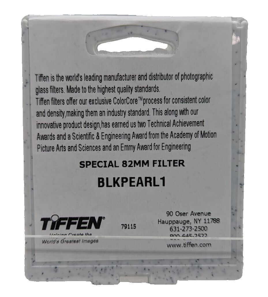New Tiffen 82mm Black Pearlescent 1 Diffusion Glass Filter New Tiffen 82mm Black Pearlescent 1 Diffusion Glass Filter
