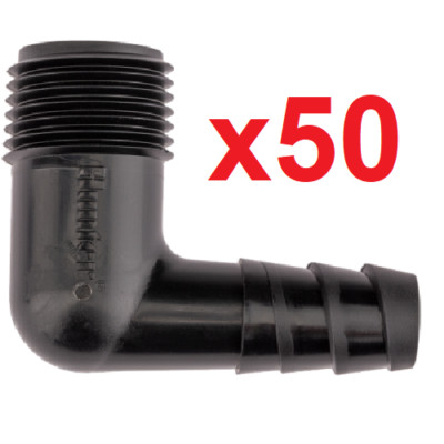 50er Pack HSBE-050 Hunter Winkelstück für 1/2'' auf Stecknippel-Anschlusswinkel