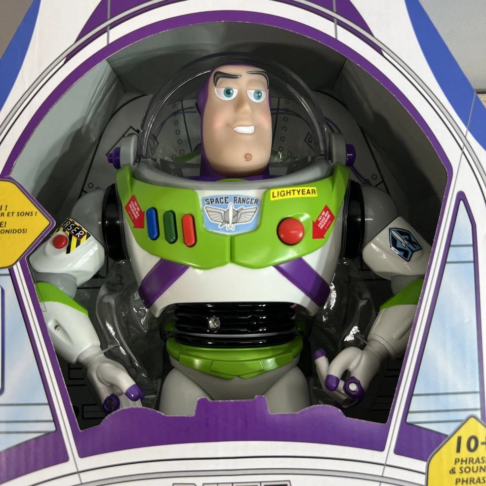 Figura parlante interactiva Buzz Lightyear de 12" de Disney Toy Story NECESITA BATERÍAS Foto 2 de 4