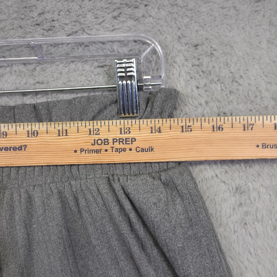 Pantalones Cortos Rue21 Para Mujer XL Gris Pierna Ancha Tiro Alto Relajado Tejido Acanalado Cómodo Salón Foto 4 de 4