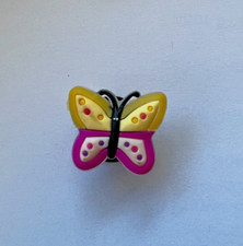 Original Jibbitz Croc/Shoe Charm: Yellow and Pink Butterfly, new unused