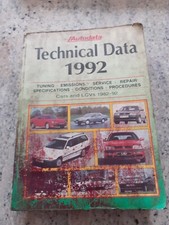 Autodata Technical Data 1992 Paperback Book