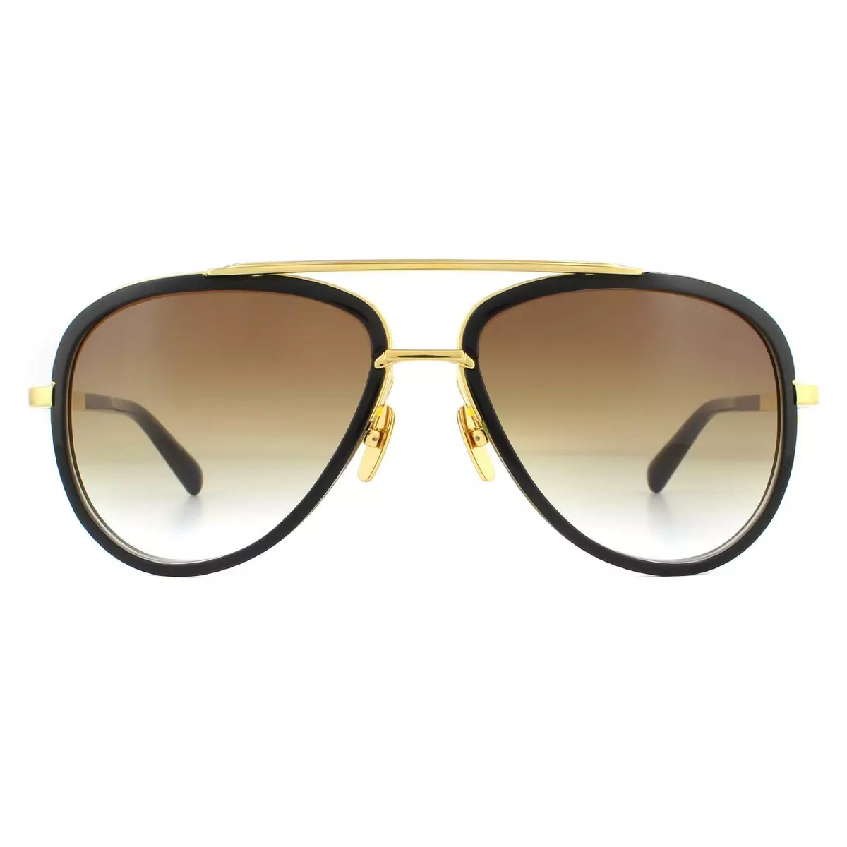 Dita Sunglasses Mach Two B Black and Shiny 18K Gold Brown Gradient