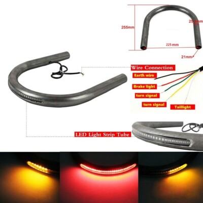 Cafe Racer Seat Rear Frame Hoop Brat Style Loop LED for Honda YAMAHA ...