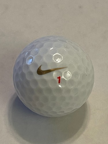 1 Tiger Woods - Nike Gold Swoosh Golf Ball - 2000 - Picture 3 of 4