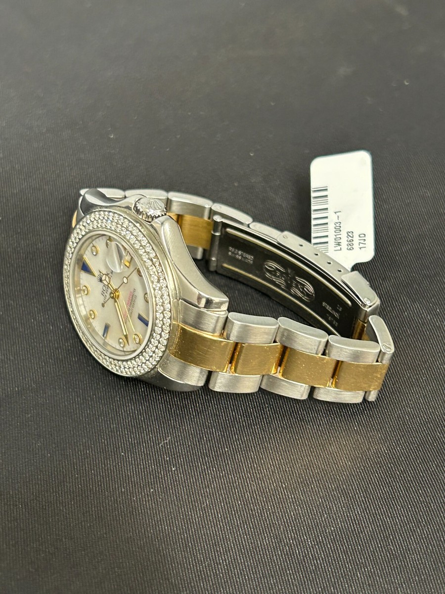 Rolex Yacht-Master 35mm 68623 MOP Diamond Dial Two Tone Oyster 