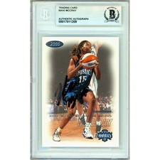 Nikki McCray Signed 2000 Skybox Dominion #34 Beckett Slabbed Mystics WNBA Auto