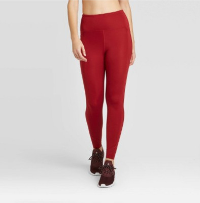 Women's High-Waisted 7/8 Laser Cut Leggings - JoyLab - NWT - Red - S - C222