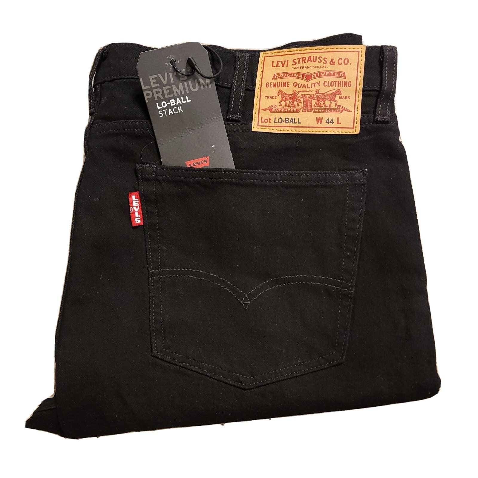 Levi's Levis Lo-ball Stack Size 34x36 Black Premium Jeans Slim Tapered for  sale online | eBay