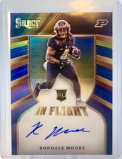 Rondale Moore Rc 2021 Chronicles Select In Flight Prizm On Card Auto SSP /15!!