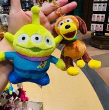2025 Genuino Disney Toy Story Alien Slinky Perro Juguete de Peluche Llaveros Bolsa Colgante