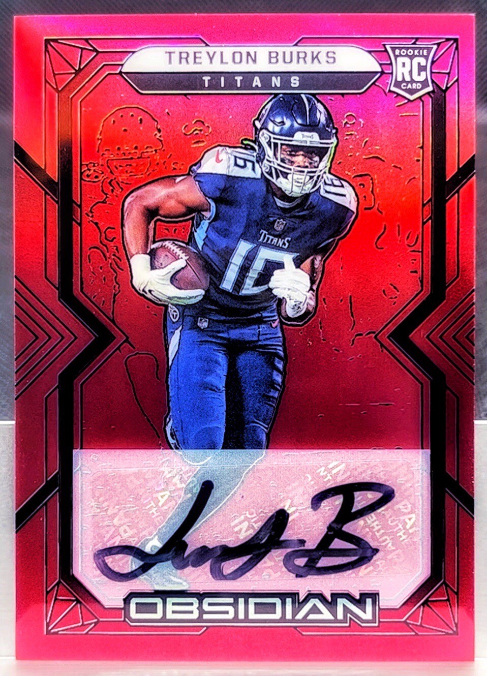 Treylon Burks RC 2022 Obsidian Electric Etch Red Flood Auto Ultra Rare SSP /6 🔥