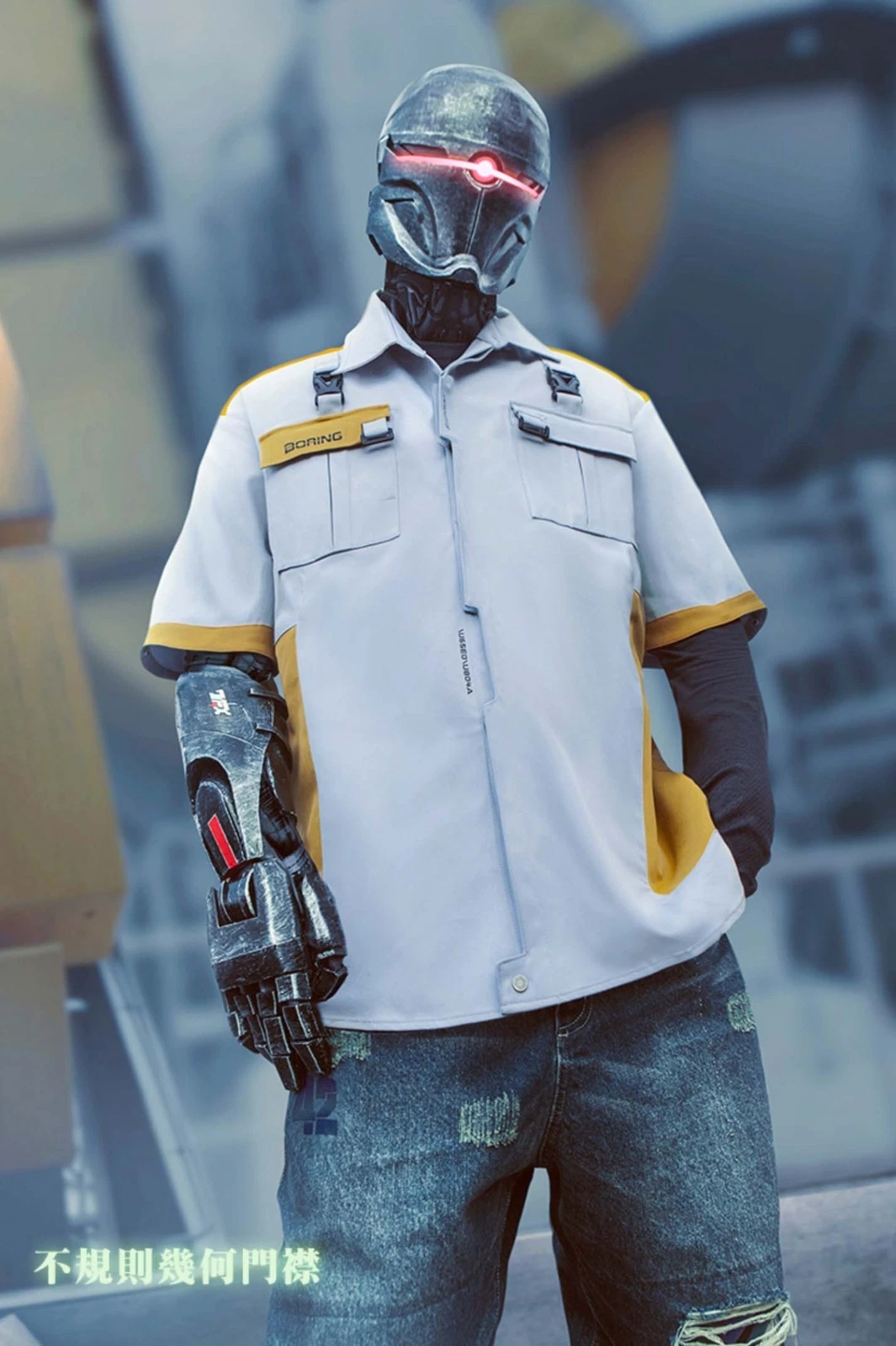Niepce Men's Robot 42 Tech Wear Jacket with Removable Sleeves Hip Hop Fashion image 3