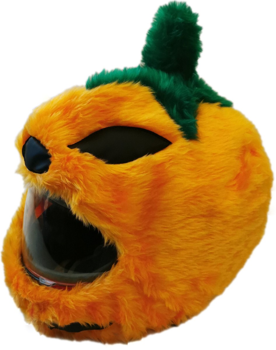 MOTORCYCLE COVER MOTORBIKE FUNNY HEEDS CRAZY HELMET COVERS HALLOWEEN PUMPKIN