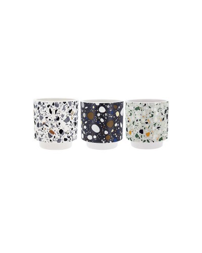 Terrazzo Round Pot Set of 3 Garden Flower Planter Nursery Outdoor Indoor Home - Picture 3 of 6