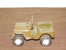 VINTAGE TOY 6" LONG METAL/PLASTIC TONKA ARMY JEEP
