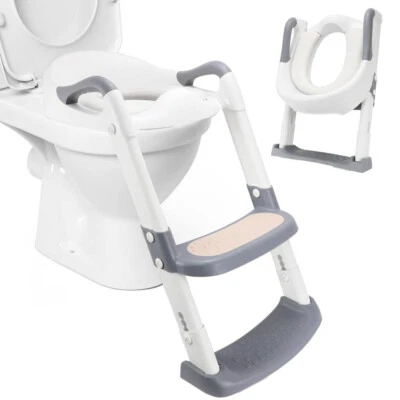 MARKENLOS Toilettentrainer Klositz Toilettensitz mit Treppe Kinder WC Sitz mit Leiter DE