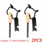 2pc Fire Starter Flint Steel Striker Survival Kit Ferro Rod Camping Outdoor Tool