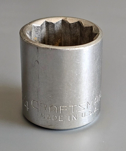 Craftsman EE. UU. 3/4" - 12 Puntos - 3/8" Unidad Cromo Poco Profundo 44337 Serie EE - Imagen 2 de 5