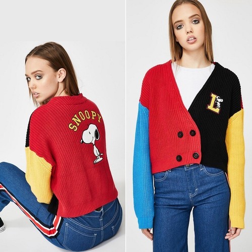 NWT LAZY OAF X PEANUTS DOUBLE BREASTED 