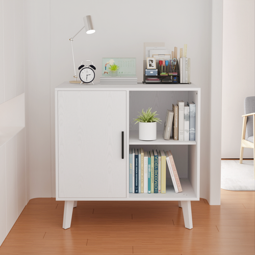 Sideboard Buffet Kitchen Storage Cabinet Hallway Solid Wood Feet Accent Cabinet - Picture 12 of 24