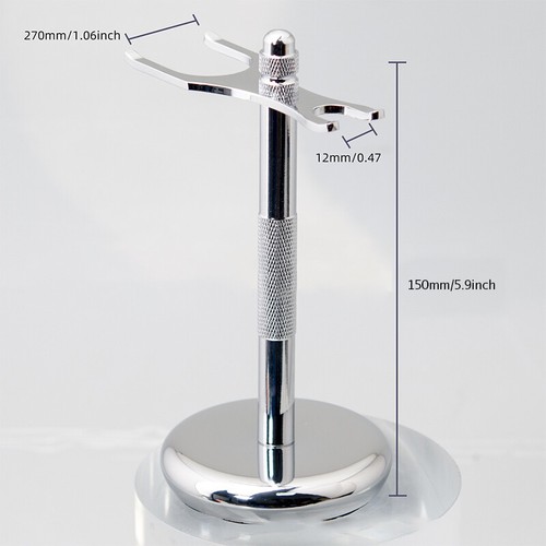 Mens Shaving Stand for Razor and Brush Stainless Steel Removable Razor Holder - Picture 4 of 14