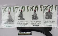 Lot of 4 Plow & Hearth Christmas Ornaments - New!