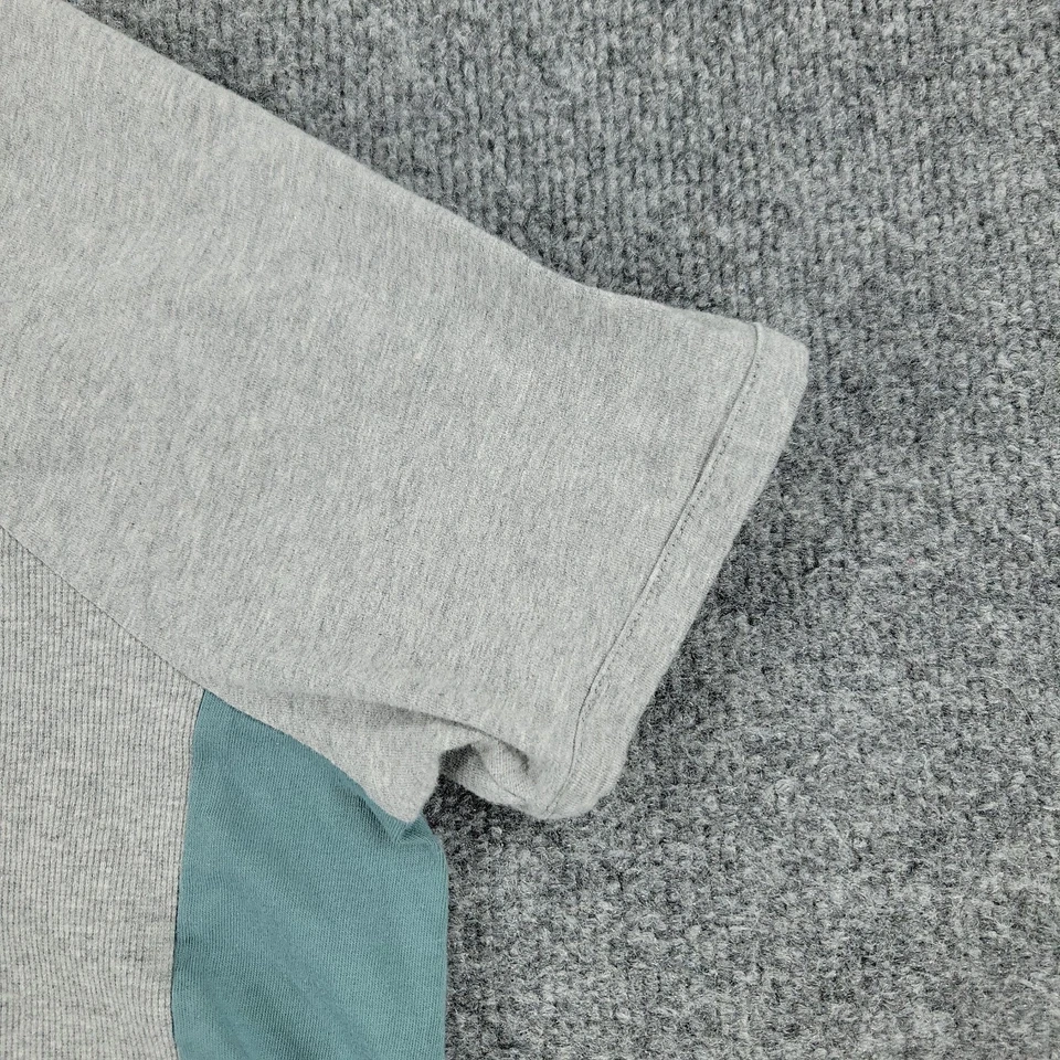 Adidas Shirt Girl Medium Gray Knit Ribbed Logo Graphic Tee Short Sleeve Pullover - Image 3 of 4