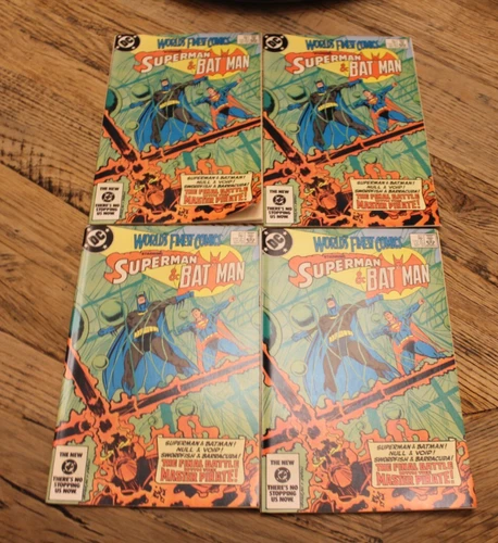 Lot of 4 WORLD'S FINEST #307 DC Copper Age BATMAN/SUPERMAN VF/NM