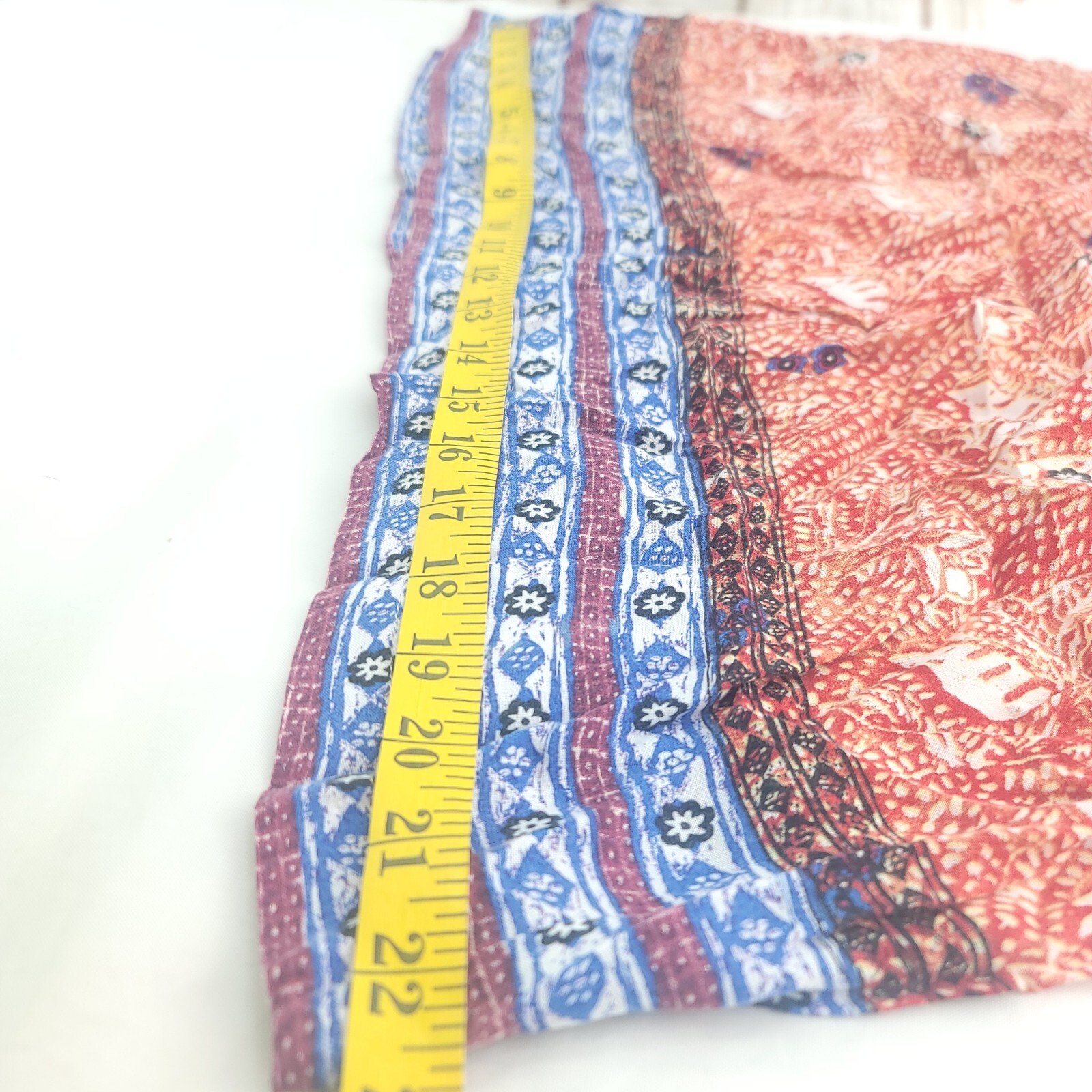 Cabi Orange Blue Pattern Size Medium Pull On A-li… - image 6