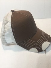 Baseball Cap hat with Snapback Adjustable Size Factory Distressed look Bill New 