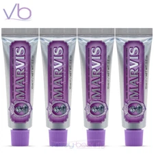 MARVIS Travel Mini Toothpaste Whitening Mint, Cinnamon, Black Forest, SET of 4